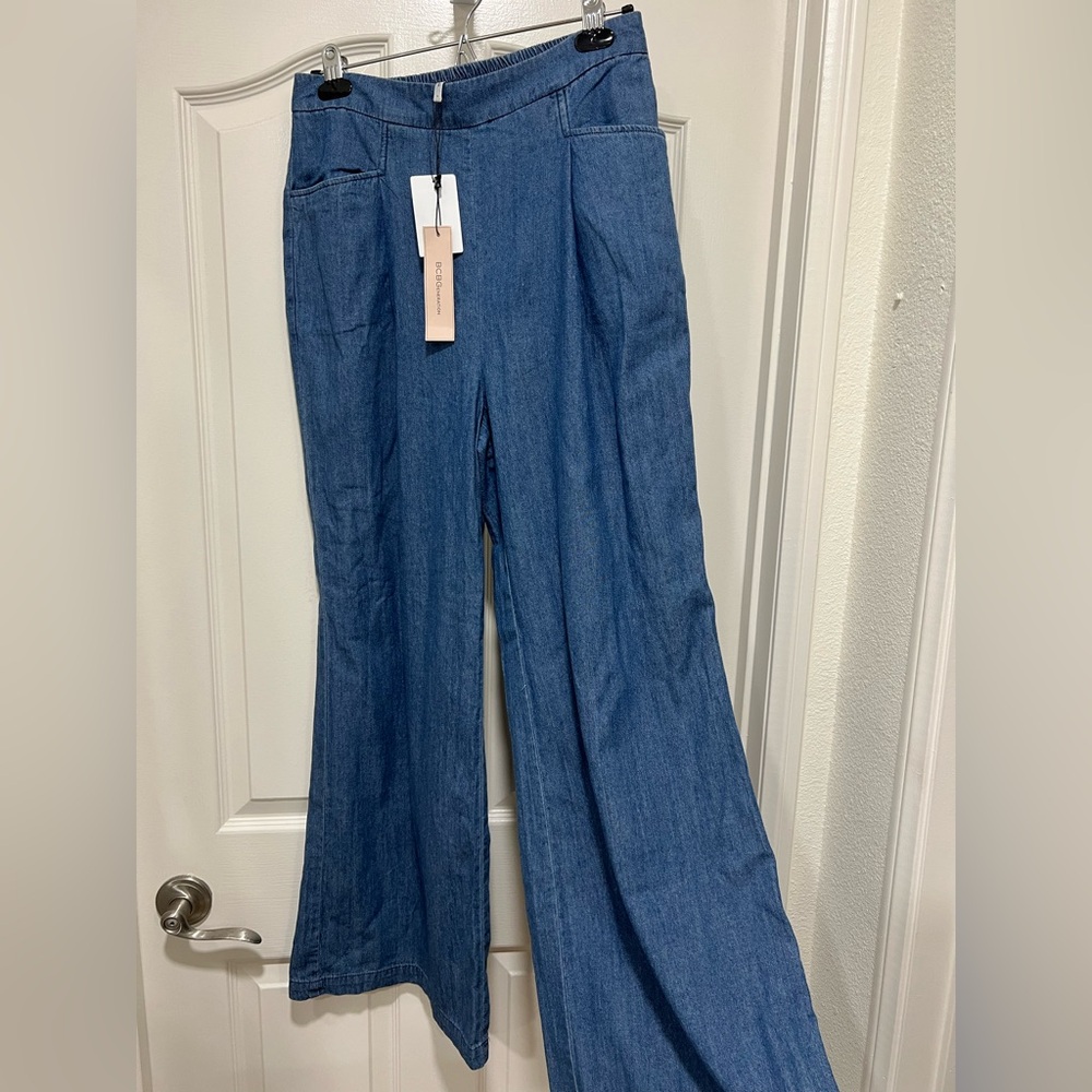 BCBGeneration Blue Denim Trousers NWT - Picture 4 of 7